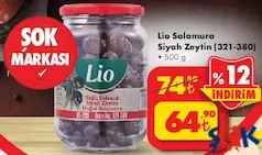 LİO SALAMURA SİYAH ZEYTİN 500 G